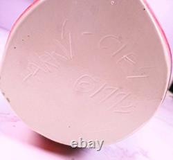 Vintage 1993 Harris-Cies Studios Handmade Pottery Geometric Abstract Vase 14