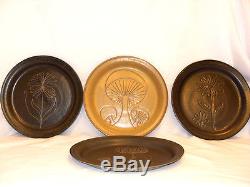 Vintage 4 Gordon & Jane Martz Marshall Studios Art Pottery Plates MCM 1950's