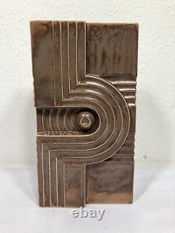 Vintage 60s Abstract OP ART Studio Pottery VASE Brutalist Ceramic 70s Era Panton