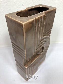 Vintage 60s Abstract OP ART Studio Pottery VASE Brutalist Ceramic 70s Era Panton