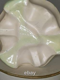 Vintage 60s Mid Century Vase Avocado Green & Orange Newell Studios 1967 Signed