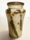 Vintage 6.5 Louis Mideke Signed Brown Studio Pottery Vase Leaf Tree MCM