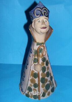 Vintage 70's Elizabeth Haslam Studio Pottery Attractive Bishop Art Figurine