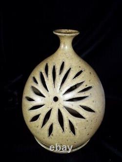 Vintage 70's x Large LittleJohn Pottery Candleholder Studio Mid Century VASE