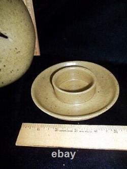 Vintage 70's x Large LittleJohn Pottery Candleholder Studio Mid Century VASE