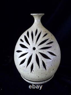 Vintage 70's x Large LittleJohn Pottery Candleholder Studio Mid Century VASE