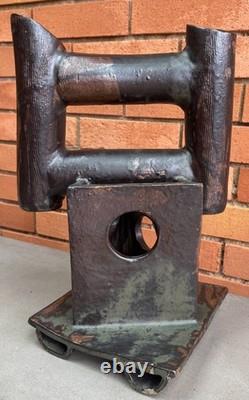 Vintage 70s Sculptural Stoneware Ceramic Vase Studio Pottery Modern Art Ikebana