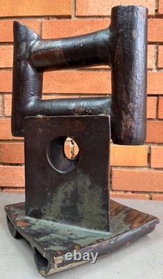 Vintage 70s Sculptural Stoneware Ceramic Vase Studio Pottery Modern Art Ikebana