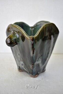 Vintage Abstract Ceramic Studio Stoneware Vase Pot Art Pottery Decorative Collec