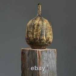 Vintage Abstract Expressionist Glazed Ceramic Weed Pot, Signed