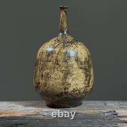 Vintage Abstract Expressionist Glazed Ceramic Weed Pot, Signed