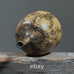 Vintage Abstract Expressionist Glazed Ceramic Weed Pot, Signed