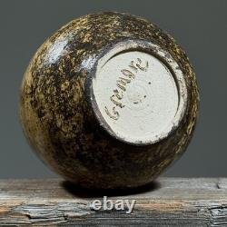 Vintage Abstract Expressionist Glazed Ceramic Weed Pot, Signed