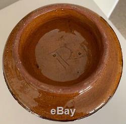 Vintage Abstract Studio Pottery Stoneware Ceramic Planter Mid Century Modern