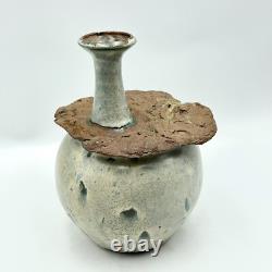 Vintage Abstract Studio Pottery Vase Sculpture Signed Vance Modernist Brutalist