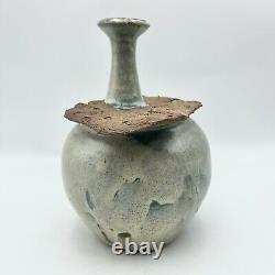 Vintage Abstract Studio Pottery Vase Sculpture Signed Vance Modernist Brutalist