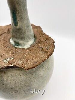 Vintage Abstract Studio Pottery Vase Sculpture Signed Vance Modernist Brutalist