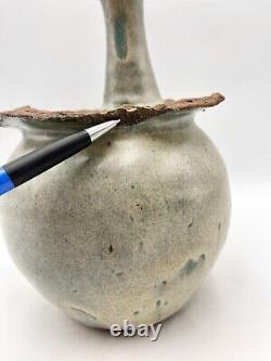 Vintage Abstract Studio Pottery Vase Sculpture Signed Vance Modernist Brutalist