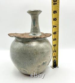 Vintage Abstract Studio Pottery Vase Sculpture Signed Vance Modernist Brutalist