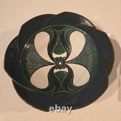 Vintage Alabama Artist Larry Allen Signed Petal Sgraffito Bowl Studio Pottery