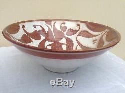 Vintage Alan Caiger-Smith Aldermaston Studio Pottery Lustre Decorated Bowl