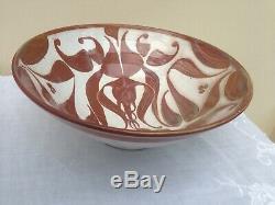 Vintage Alan Caiger-Smith Aldermaston Studio Pottery Lustre Decorated Bowl