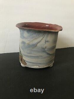Vintage Alan Steinberg Studio Signed Stone Ware Pottery Art Vase Or Planter