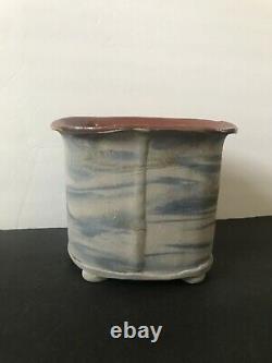 Vintage Alan Steinberg Studio Signed Stone Ware Pottery Art Vase Or Planter