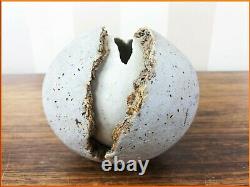 Vintage Alan Wallwork Studio Pottery Hatching Egg Stoneware Porcelain Signed