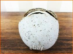 Vintage Alan Wallwork Studio Pottery Hatching Egg Stoneware Porcelain Signed