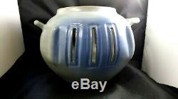 Vintage Alewine Gatlinburg Studio Art Pottery Vase Vessel Luminary Blue Gray 85