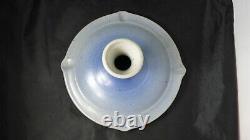 Vintage Alewine Gatlinburg Studio Art Pottery Vase Vessel Luminary Blue Gray 85