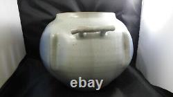 Vintage Alewine Gatlinburg Studio Art Pottery Vase Vessel Luminary Blue Gray 85