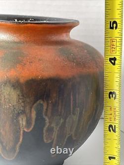 Vintage Amaco American Art Clay Co Pottery Vase Pot Drip Glaze 26 Indiana 5