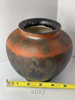 Vintage Amaco American Art Clay Co Pottery Vase Pot Drip Glaze 26 Indiana 5