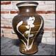 Vintage American Contemporary Studio Pottery Ash Glazed Stoneware Baluster Vase