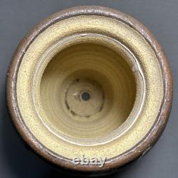 Vintage American Contemporary Studio Pottery Ash Glazed Stoneware Baluster Vase