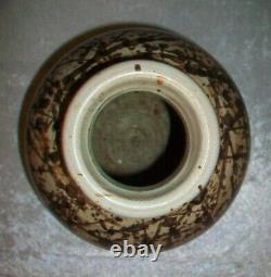 Vintage American Paul Volckening Abstract Stoneware Art Pottery Vase Vessel