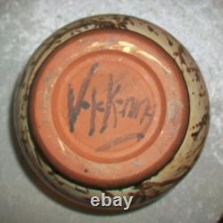 Vintage American Paul Volckening Abstract Stoneware Art Pottery Vase Vessel