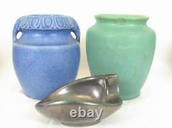 Vintage American Studio Pottery Vases and a Small Dish