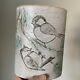 Vintage Andersen Design Studio Art Pottery Chickadee Bird Oval Vase MCM Maine