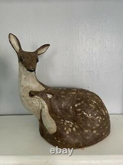 Vintage Andersen Design Studio Maine Pottery Deer Doe Fawn Figurine 7.5