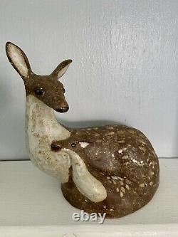 Vintage Andersen Design Studio Maine Pottery Deer Doe Fawn Figurine 7.5