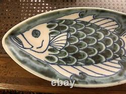 Vintage Andersen Design Studio Pottery Fish Platter 16 Excellent