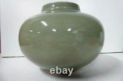 Vintage Ann Geroe Celadon Glaze Vase Pot Australian MID Century Pottery Studio