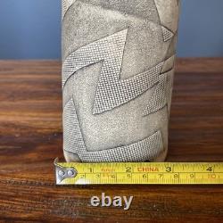 Vintage Anne Schiesel Harris 1988 ASH Studio Pottery Abstract Art Deco Vase 12H