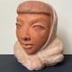Vintage Art Deco Modernist Studio Pottery Bust Woman Signed Stylized Figure