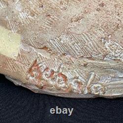 Vintage Art Deco Modernist Studio Pottery Bust Woman Signed Stylized Figure