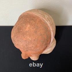 Vintage Art Deco Modernist Studio Pottery Bust Woman Signed Stylized Figure