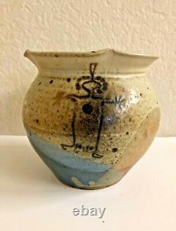 Vintage Art Pottery Southwest Hand thrown Earth tone Signed